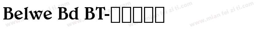 Belwe Bd BT字体转换